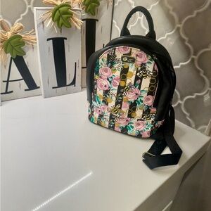 Betsey Johnson rose mini backpack with bees